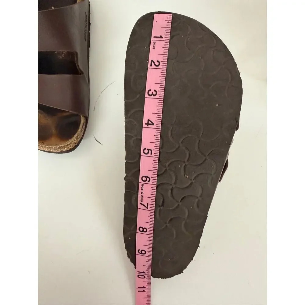 Birkenstock Brown Leather Arizona Sandals Unisex US Men's 8-8.5|Women's 10-10.5